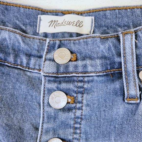 🖤 MADEWELL Wide Leg Crop! Hi-Rise raw hem jeans - Picture 8 of 9